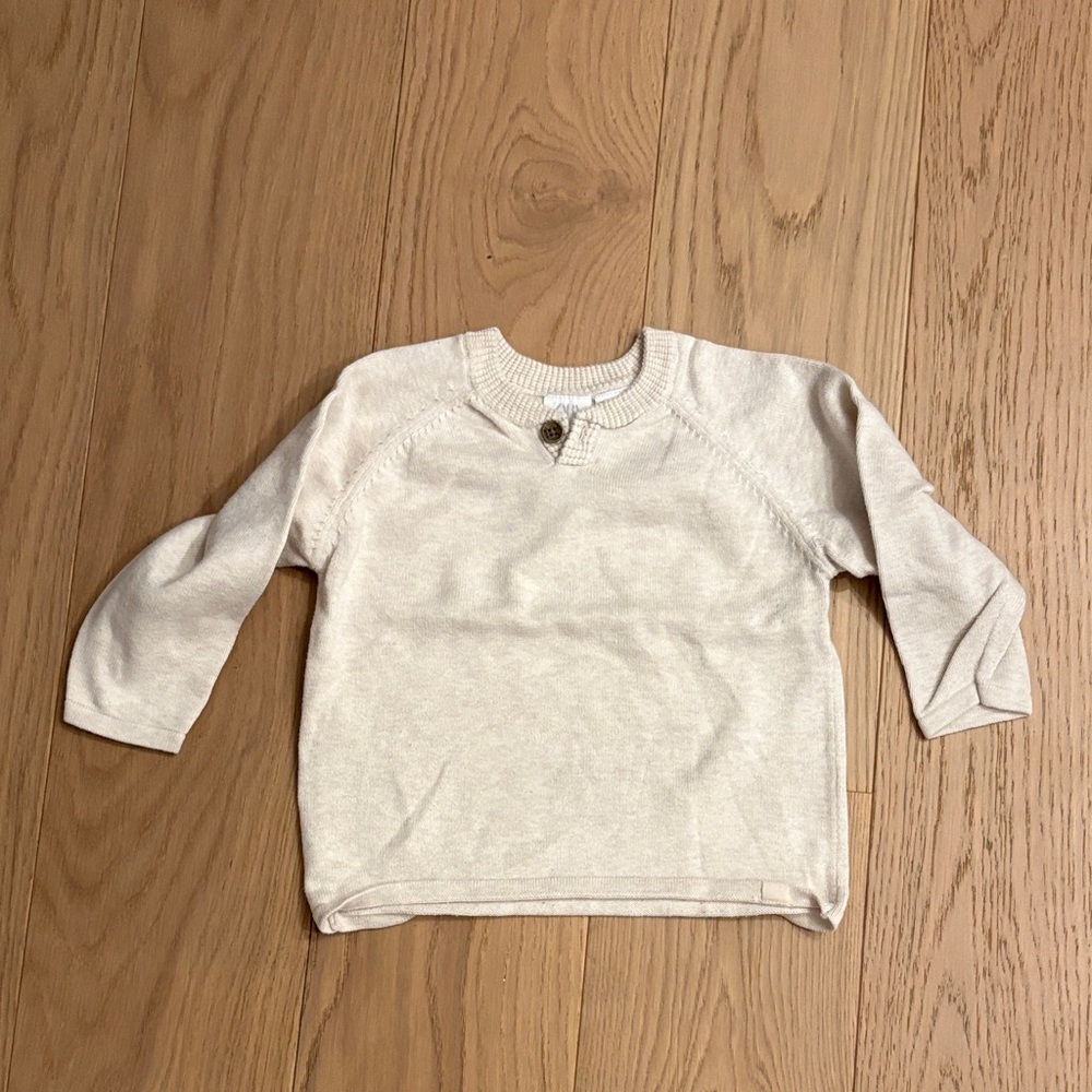 Zara beige button sweater - size 3-4T